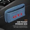 Car Plaid Adhesive Hanging Bag Pocket Phone Glasses Storage Case For Volkswagen VW Jetta Golf4 5 6 Beetle CC B5 B6 B7 EOS GTI zw6