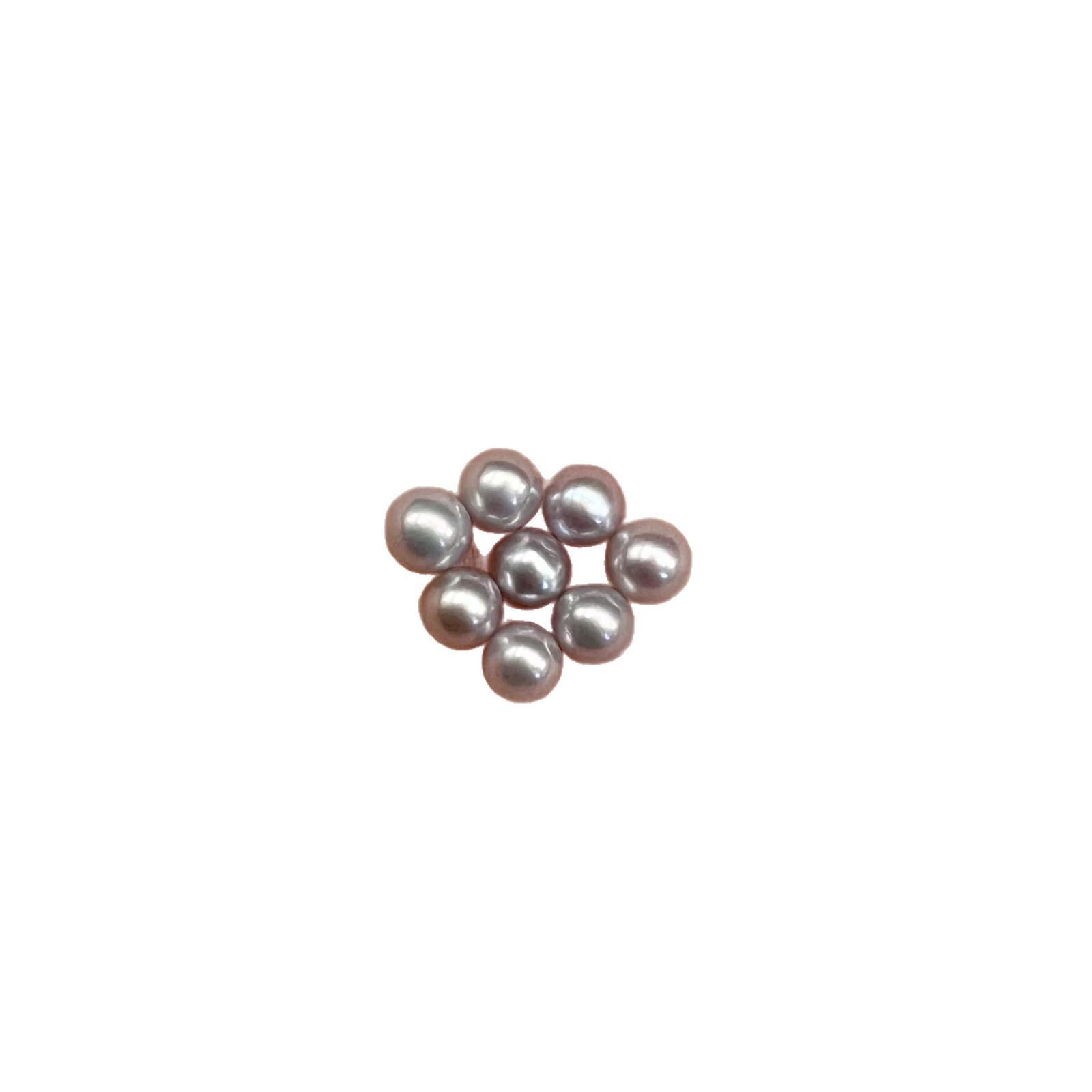 Natural Freshwater Pearl Loose Beads: 3-4mm Round Flax Color with Minor Imperfections for DIY Necklaces & Earrings 3-4mm
