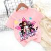 Kpop Childrens T Shirt Cartoon Graphic Short Sleeve Summer Comfortable Top Funny Gift for Fans Harajuku TShirts Girls Clothes