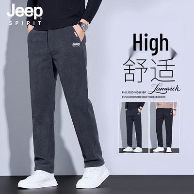 JEEP SPIRIT Men's Loose Fit Straight Leg Casual Pants