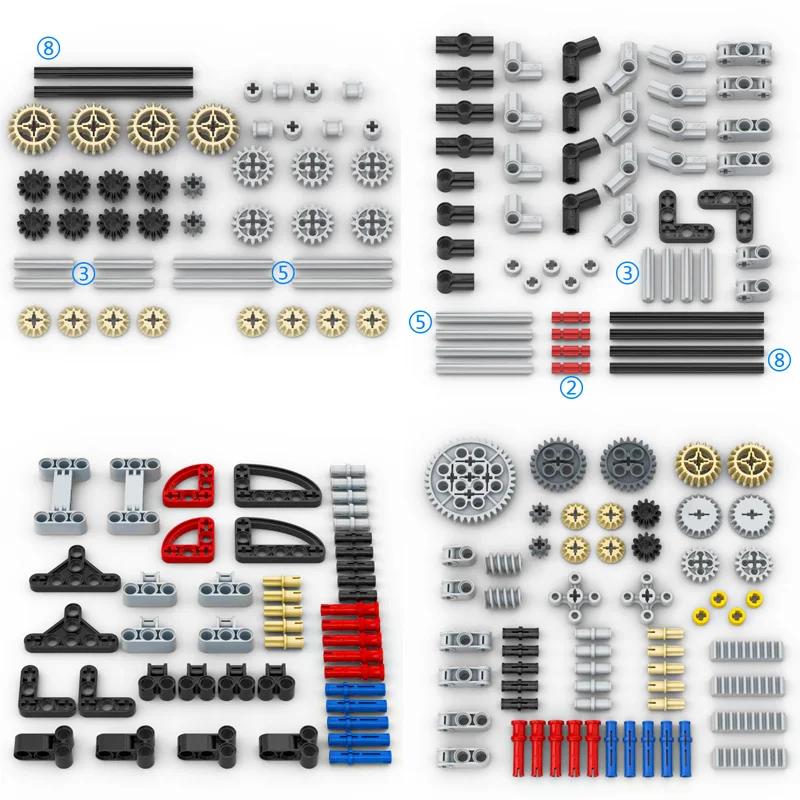 Gear Cross Axles Kit Construction Bricks MOC Blocks Technical Accessories Bulk Multiple Sizes Works With All Brands Learning Playthings