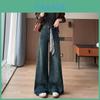 Black Wide Leg Jeans For Women With Stretch Denim High Waist Comfortable Fall Casual Wear