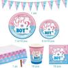 Baby Boy and Girl Gender Revealed Birthday Party Disposable Tableware Set Party Decoration Supplies