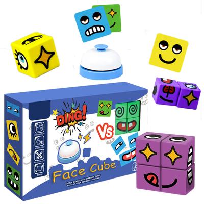 Crianças Magic Face Changing Cube Toy Montessori Expressões Blocos de Construção Quebra-cabeças Correspondentes Jogo de Tabuleiro Interativo Brinquedos Educativos