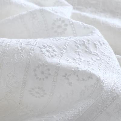 1yards(0.9Meters) Long 125cm Wide Soft and Thin White Embroidery Pure Cotton Cloth Fabric DIY Material