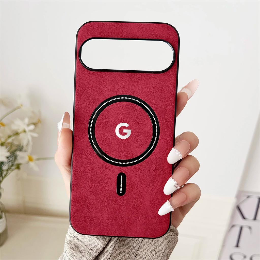 Luxury Business Leather for Magsafe Phone Case for Google Pixel 10 9 8 7 Pro XL 8A 7A Magnetic Wireless Charging Protect Cover