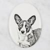 Cardigan Welsh Corgi - Commemorative Plaque with a Photo of a Dog, Tombstone with a Print, Personalized Oval Plaque from the Art-Dog Brand