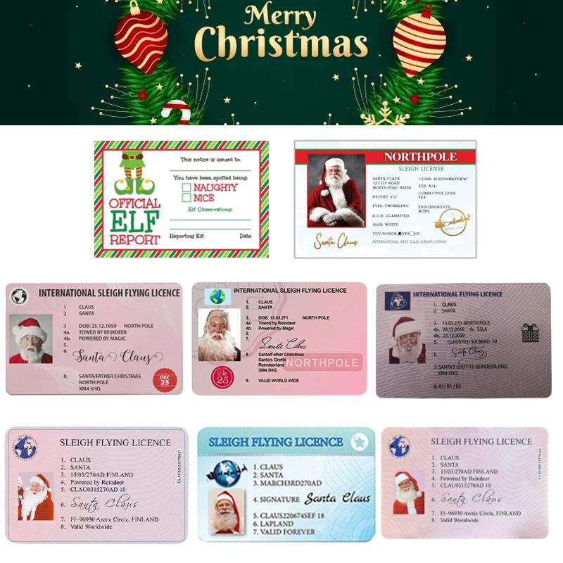 Claus Lost Santa Driving Flying Licence Father Christmas Eve Keepsake Box Xmas
