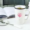 Office Drinking Cup, Cute Couple Ceramic Mug with Lid Spoon Minimalist Creative Milk Coffee Cup