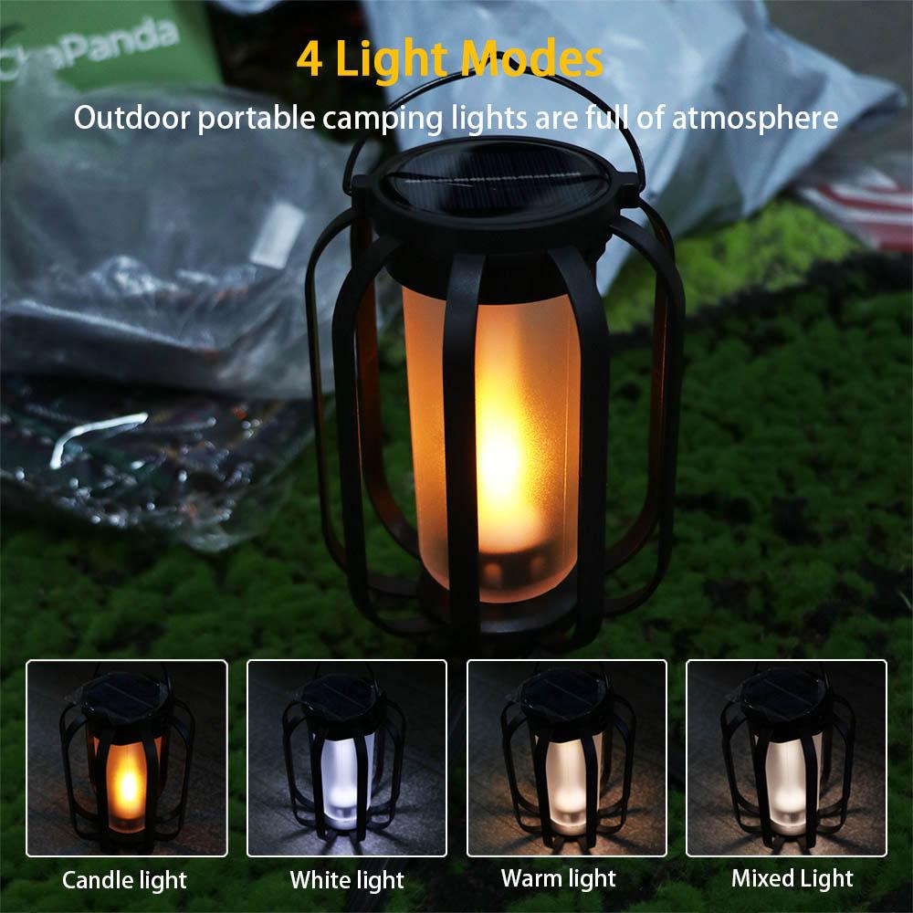 Solar Powered Solar Lanterns With Tripod Outdoor Hanging Lights Portable Landscape Lamp  Outdoor