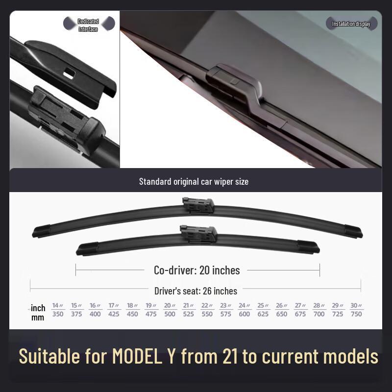 Model Y Wiper Strips for Tesla (2021-2023) - 21" and 22"