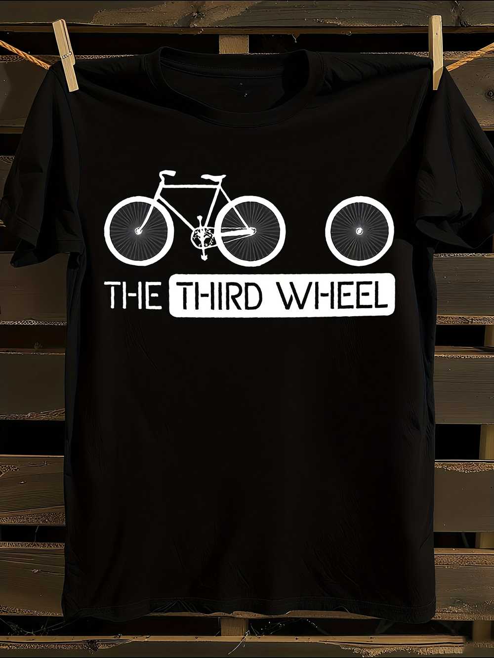 Funny  The Third Wheel  Bike Graphic T-Shirt XL