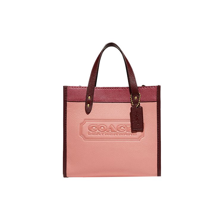 

Coach Field 22 Badge Decorated Vertical Sheet Music Leather Tote Bag Women tote bags Strawberry-Red Cherry-Blossom-Pink C6036-B4S5K Basic Set (Bag+Dust Bag)