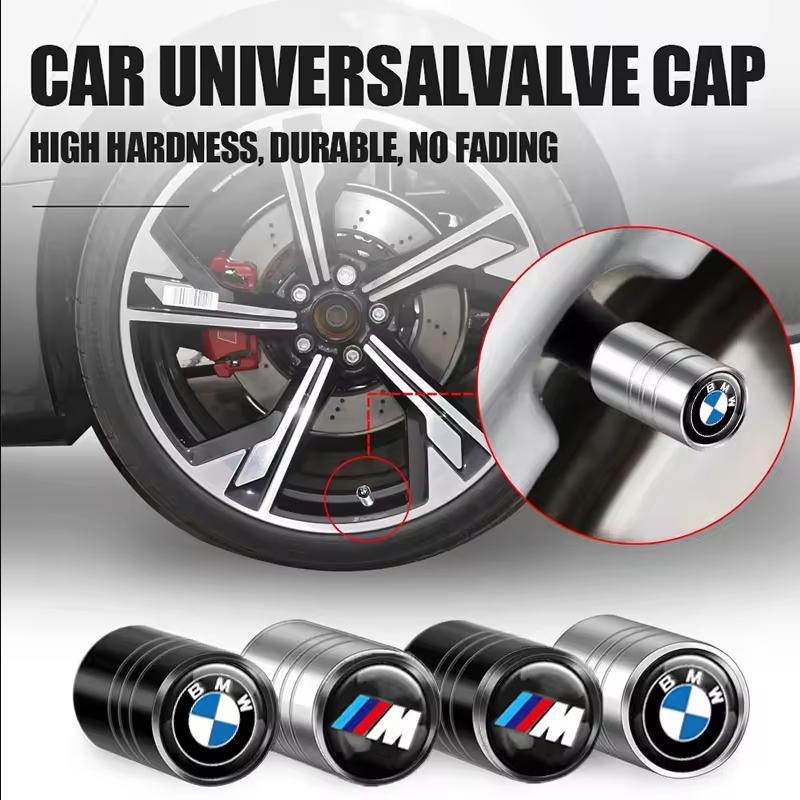 For BMW M Emblem E46 E36 E34 F10 E90 F30 E60 F30 E53 E30 E92 E87 Car Wheel Tire Valve Caps 4Pcs Metal Stem Cover npdf01