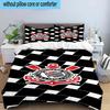 3pcs Sport Club Football Crest Printed Bedding Set Duvet Cover Closure Includes 1 Duvet Cover & 2 Pillowcases Bedding Sets Home Decor Gifts
