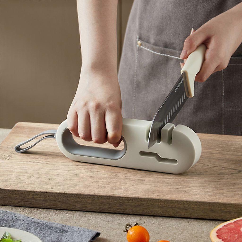 Knife Sharpener Non-slip Bottom High Efficiency Multi-function Restaurant Four-in-one Scissors Sharpener