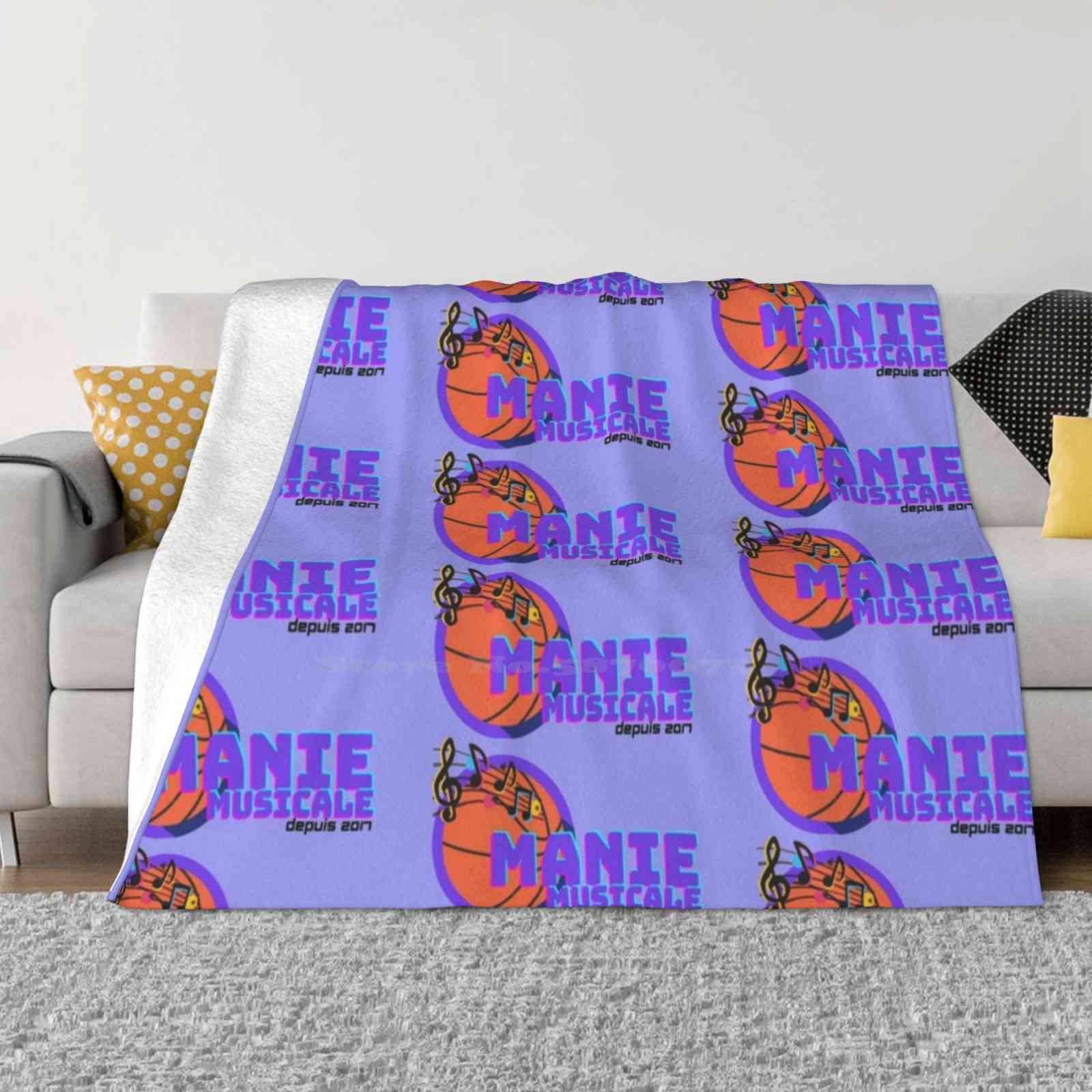 Musical Mania Carbonneau / Fournier Super Warm Soft Blankets On Sofa/Bed/Travel French Musical Mania 30x40in