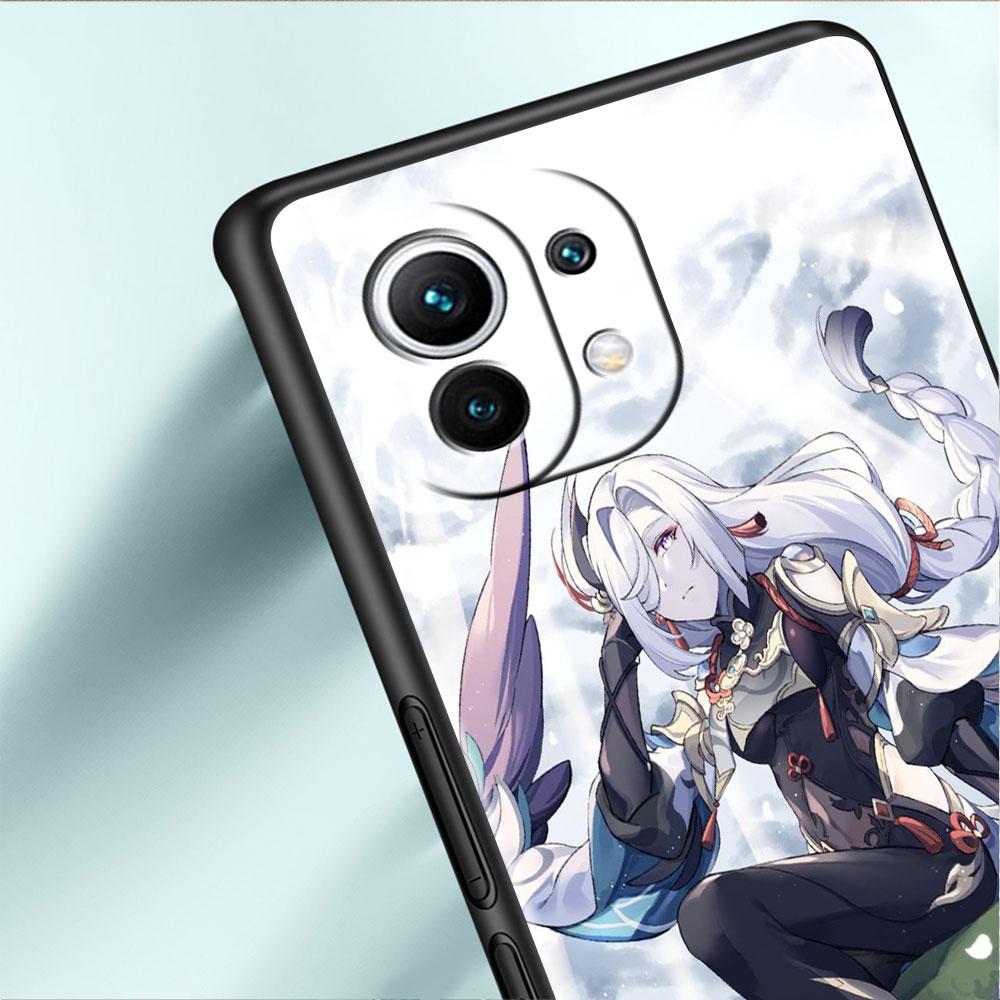 Girl Genshin Impact Funda Case For Xiaomi Mi 11 Lite 5G NE 11T Pro 10T 9T Note 10 12 12X 12S Ultra Soft Silicone Phone Cover Sac