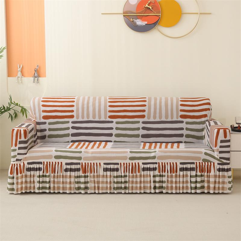 all-inclusive sofa Couch Cover with Skirt Durable Washable High Elastic Stretchable Easy Fit Universal Furniture Protector