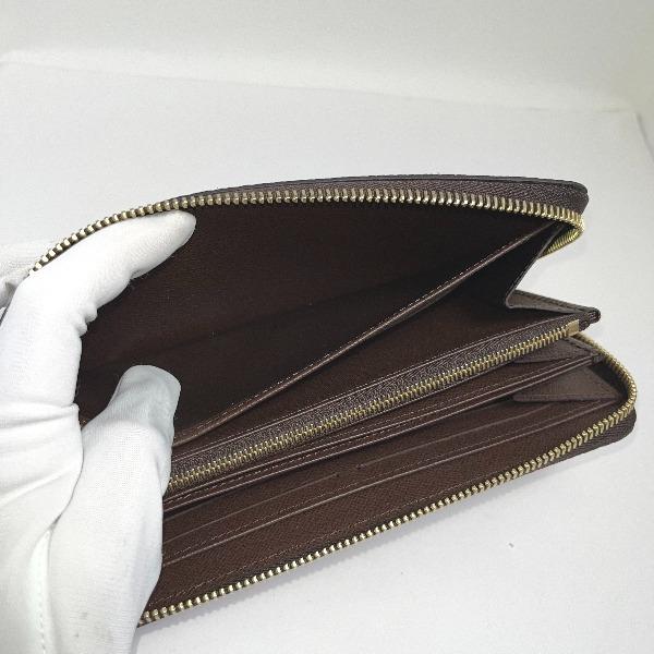 LOUIS VUITTON Zippy wallet N41661 Long Wallet purse Damier canvas Brown Used
