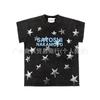 Unisex Oversized Streetwear Tee With Distressed Ink Wash Print Loose Fit Cotton T-Shirt Casual Wear