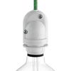 Support De Lampe D'extérieur - Blanc - E27 - IP65 - Rétractable - Plastique