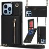 Luxury Crossbody Premium Leather Cover For iPhone 13 11 12 Pro XR XS Max X 7 8 Plus With Stand Function Shockproof Flip Case