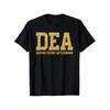 Men's DEA Drunk Every Afternoon Graphic T-Shirt - Funny Drinking Tee with Bold Yellow DEA Lettering, Soft Breathable Shirt for Parties, Barbecues &
