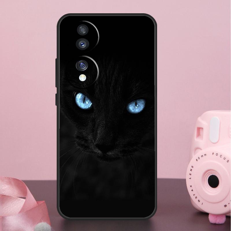 Black Cat Staring Eyes Case For Honor Magic 6 Pro 5 Lite 50 70 90 Lite X7 X8 X9 X6a X7a X8a X9a X8b X9b Back Cover