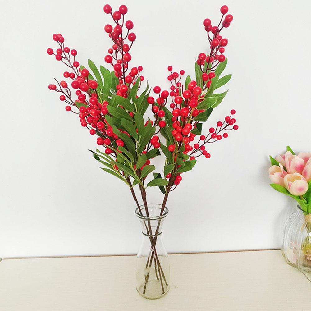 Simulated fruit 3fork blueberry berry branch perfect for home decor offices and New Year decorations made of materials