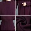 Long Knee-length Knitted Dress for Women In Autumn and Winter Solid Color Loose Plus-size Sweater Dress Half Turtleneck Sweater A-line Dress