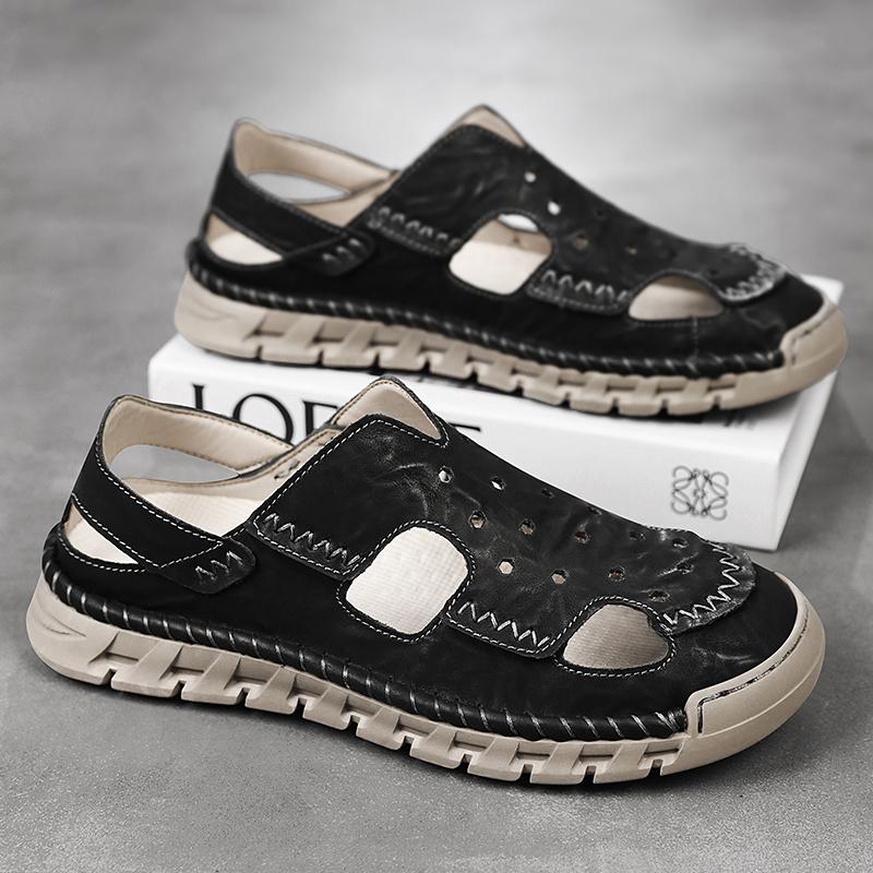 Fashion New Summer Outdoor Sandals for Men Luxury Brand Beach Shoes Anti-Slip Man Hiking Sandals Hollow Out Shoes Quick Dry Mens Sandaly