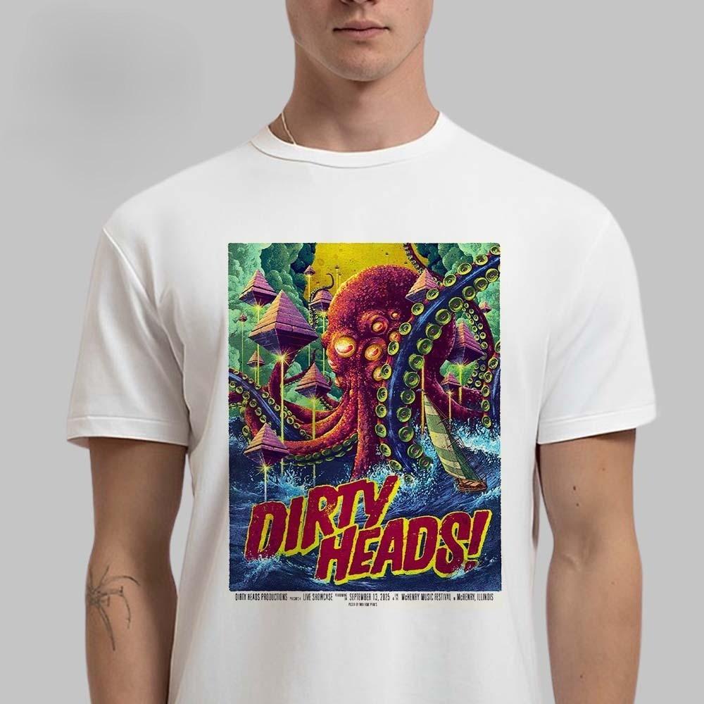 

Dirty Heads McHenry Illinois 2025 Gig Poster On Sept13 2025 Reprint TShirt Unisex T-Shirt XXXXL