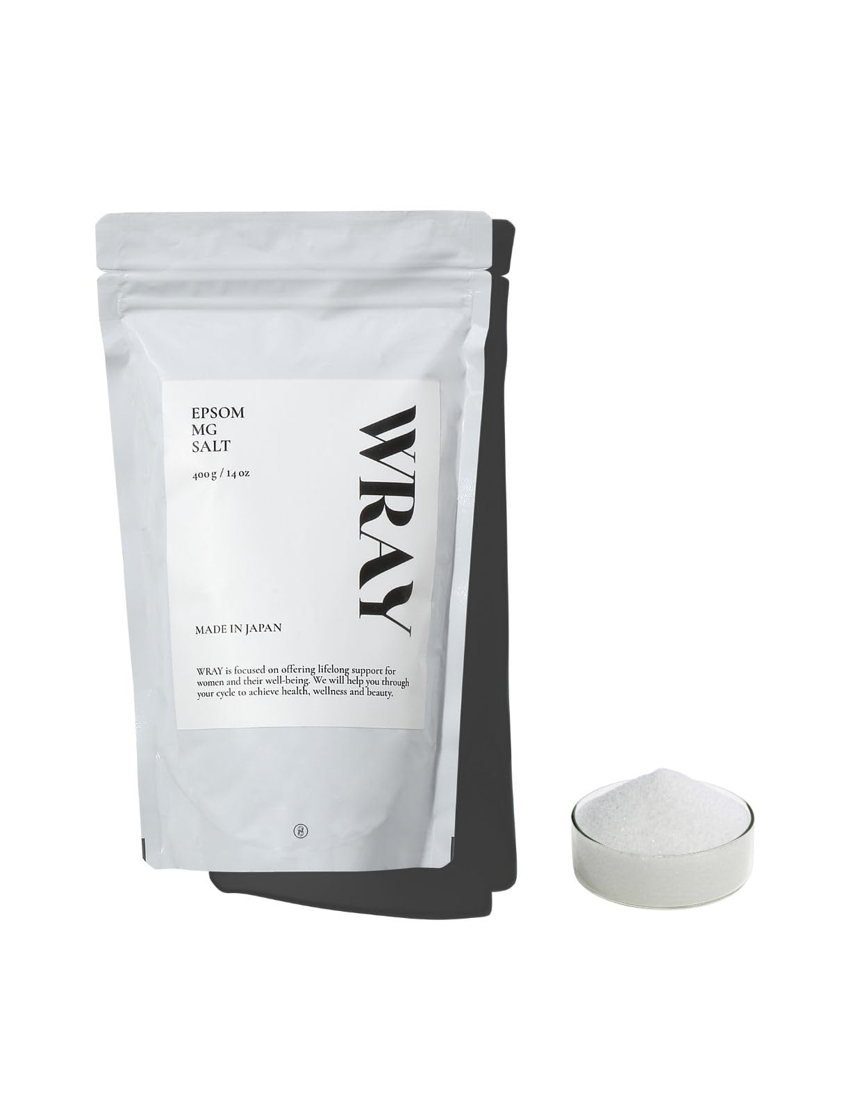 

WRAY Эпсомская соль для ванны Магниевая соль для ванны Эпсомская соль Горечь Минерал Подарок в Холодная Мерная ложка 400г Добавка, Косметика, (Сульфат магния),