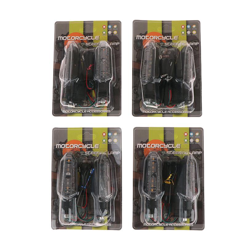 2Pcs Mini Amber Flashing Light Motorcycle Led Turn Signal Lights 8Mm Blinker Turn Signal Lamp 12V Moto Indicator Accessories