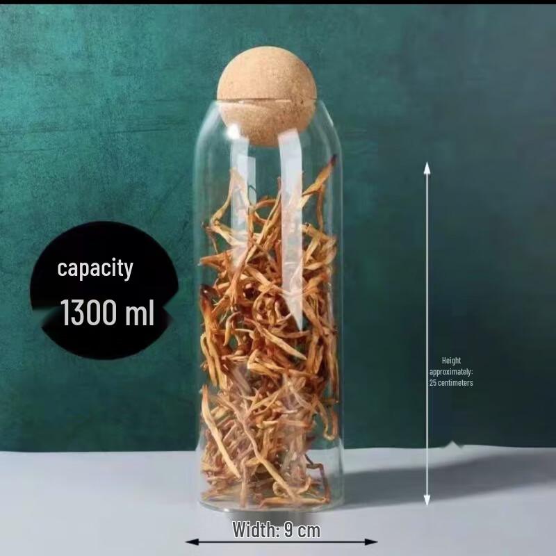 ZISIZ Glass Storage Jars with Cork Lids