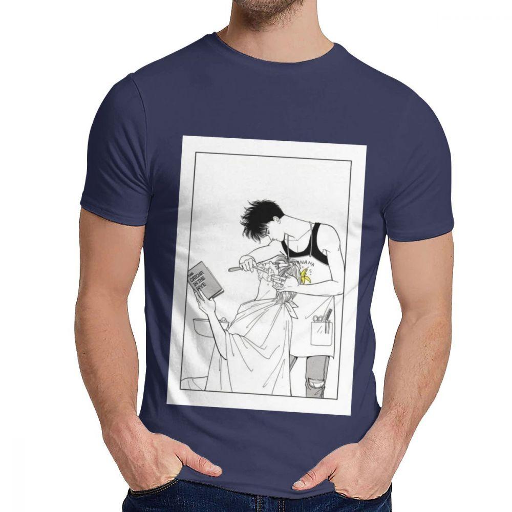 Harajuku Fish Anime Japanese Crime Ash Eiji Manga T Shirt For Man Crazy Organic Cotton