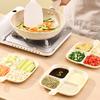 Kitchen Dinnerware for Condiments Fruit 4 Grid Plastic Divided Plate Compartmentalized Mixing Food Dish Reusable Dinner Plates