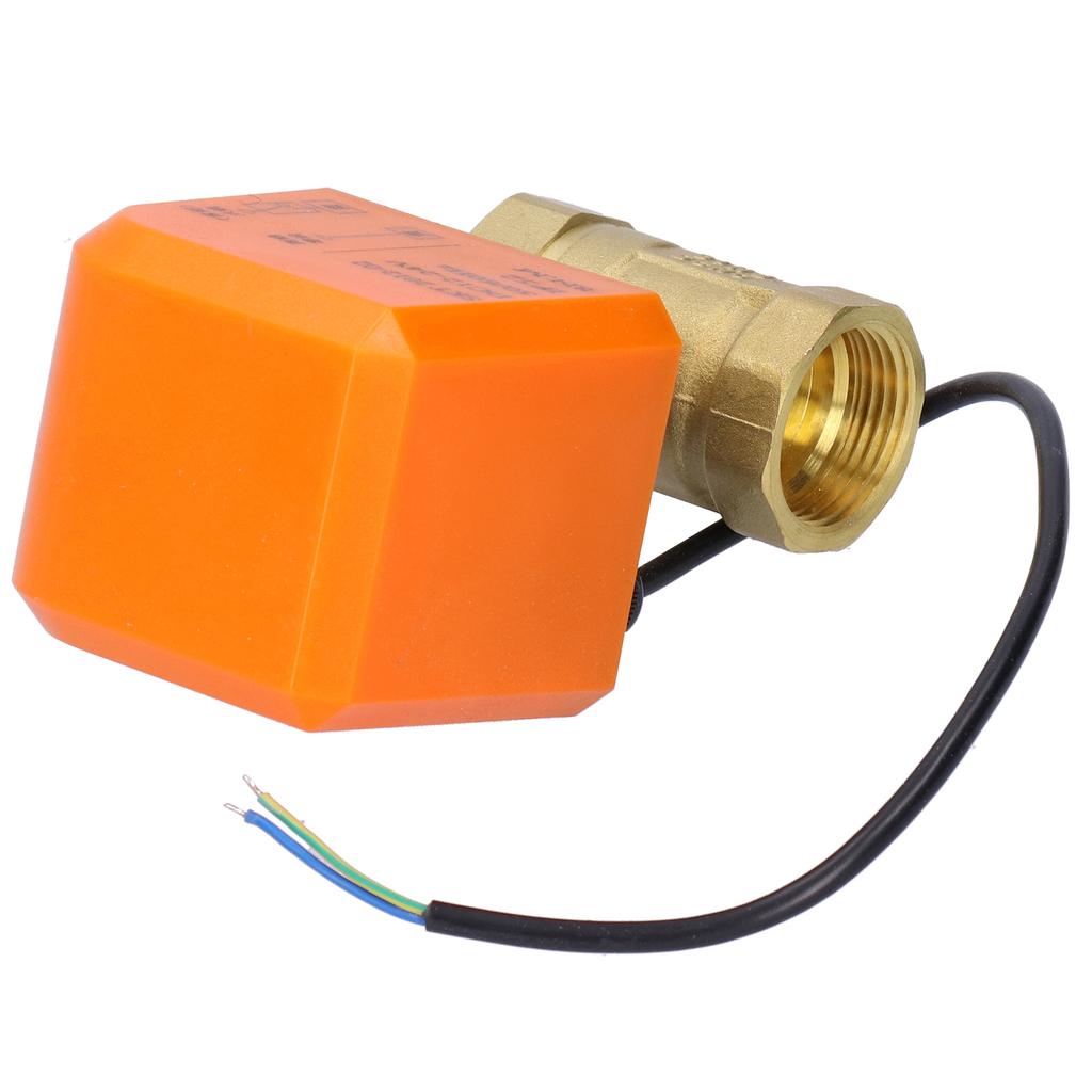 2 Way Electric Ball Valve 2 Wire Brass Motorized Mechanical Equipment DC12/24V DN25