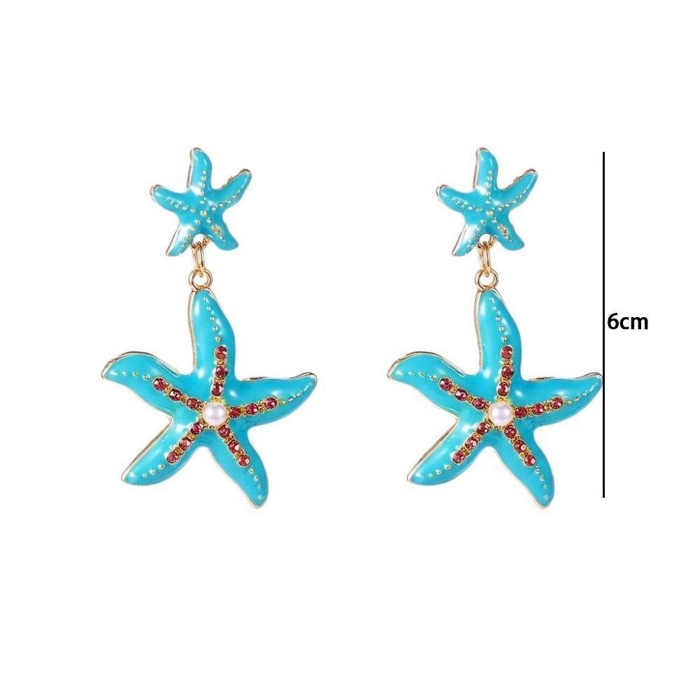 Drop Style Starfish Dangle Earrings Elegant Pendant Earrings Fashion Earrings  Women Wear