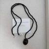 Ebony Oval Necklace: Retro Simple Pendant with Light Luxury and Exquisite High-end Feel Sweater Chain