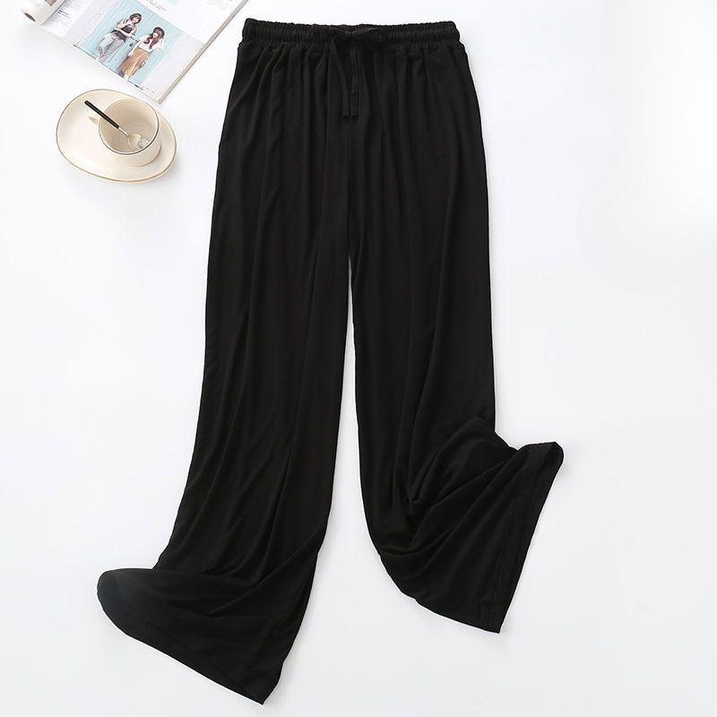 Modal Wijde Broek Dames Lente Zomer en Herfst Los Vallend Casual Vloervegende Broek Hoge Taille Rechte Broek Dans Oefenbroek
