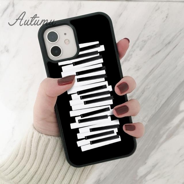 Etui na telefon z muzyką fortepianową i gitarową dla iPhone 11 12 13 14 Pro Max mini X XR XS SE 2020 6S 7 8 Plus Samsung Galaxy S21 S22 Pokrowiec skorupa