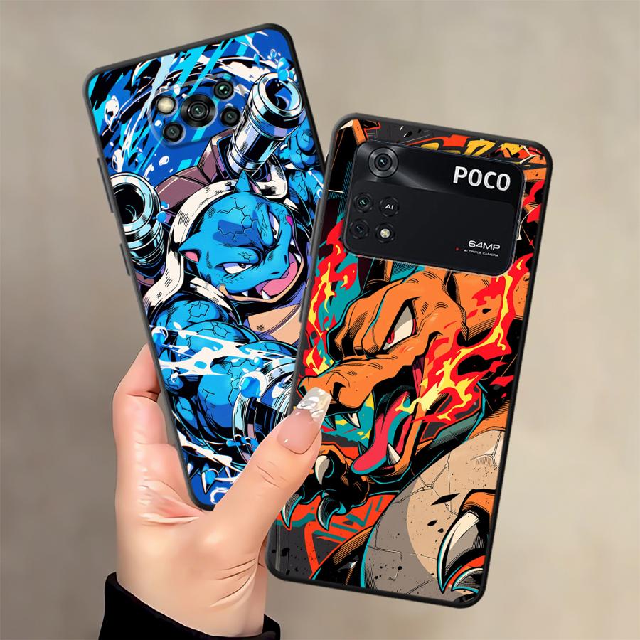Funda Phone Cover Case for Xiaomi Poco F8 X3 X4 X5 X7 Pro F1 M3 M4 M7 Pro C75 F3 C71 C50 M5 C61 Cute Pikachu Pokemon