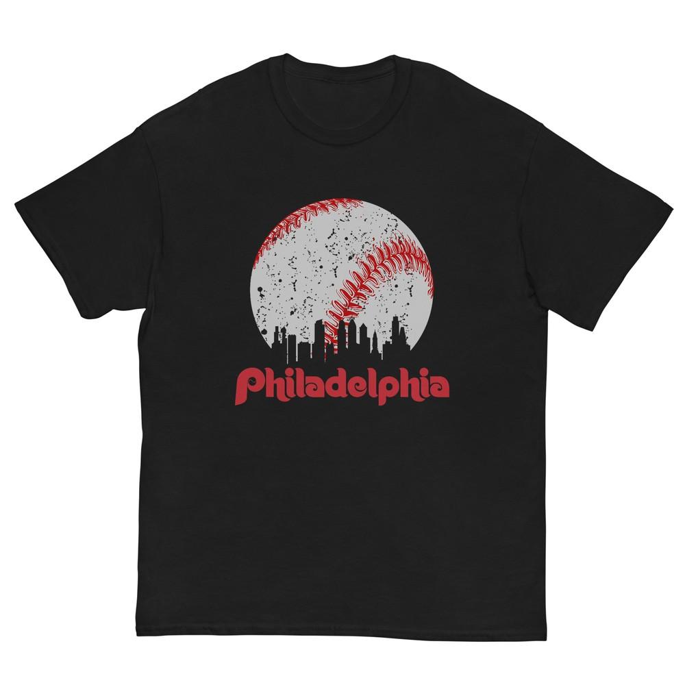 Vintage Philadelphia Skyline Retro Philly Cityscape T-Shirt S