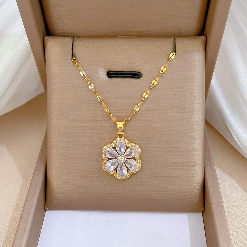 Zircon Stamen Light Luxury Temperament Zircon Clavicle Chain Small Retro Necklace