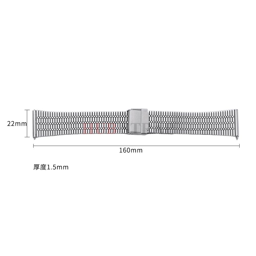Cinturino per Orologio in Acciaio Inossidabile Sottile Traspirante Cinturino Metallico per Orologio 20mm 22mm Cinturino a Rilascio Rapido per Tissot per Casio per Uomini Donne