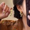 Golden Flower Tassel Earrings: Light Luxury, Retro Style for Women (2025 Hot-Selling)