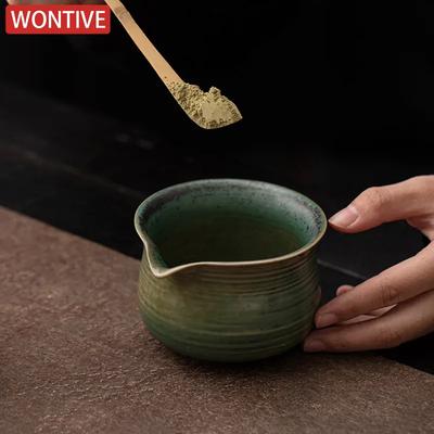 4pcs Ru Kilns Song Dynasty Matcha Set Beater Matcha Bowl Whisk Holder for Tea Lovers Tea-Making Tools Handmade Ceremony Set
