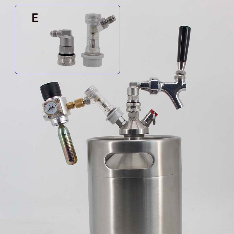 Mini-Fass Ball Lock Zapfhahn Spender Inklusive 50cm Silikonschlauch 304 Edelstahl Spender Homebrew Spear